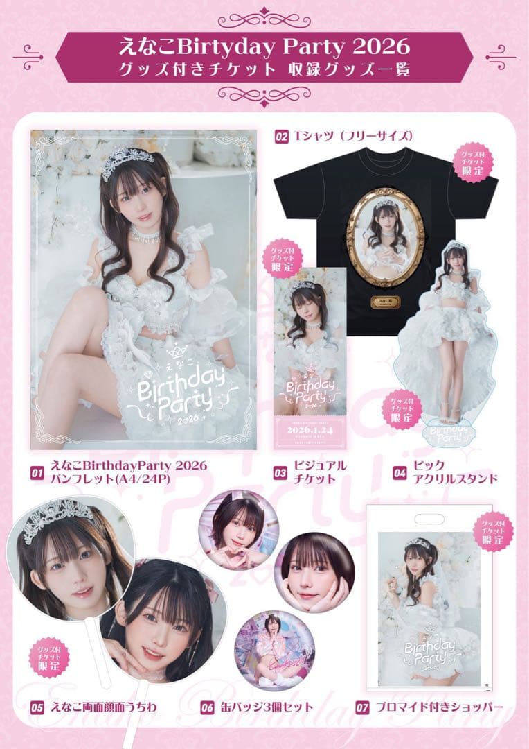 えなこ　Birthday Party 2026 限定グッズ　コンプリート　非売品