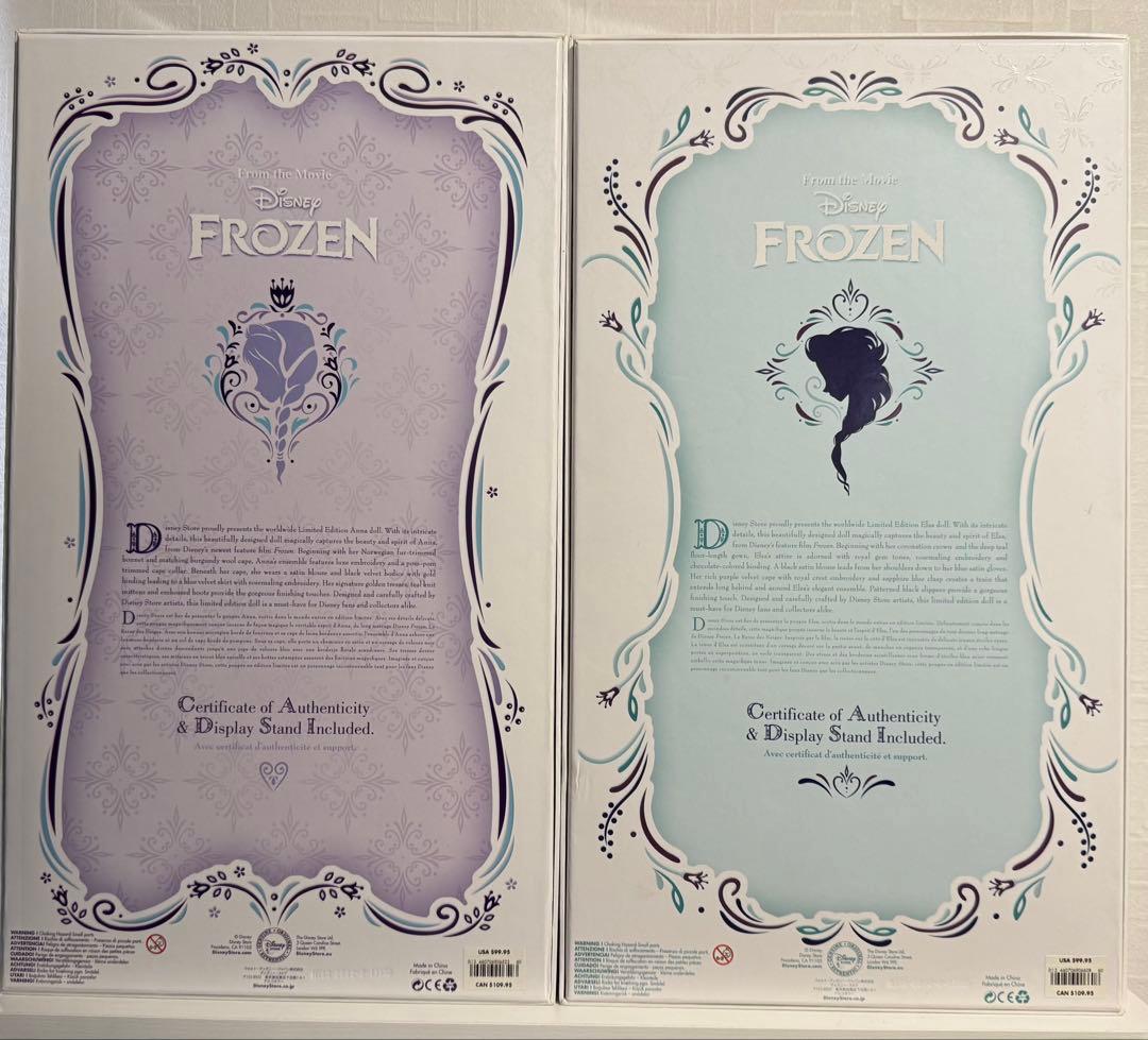 ディズニーストア アナと雪の女王 リミテッドドール アナ＆エルサ4体 日本未発売