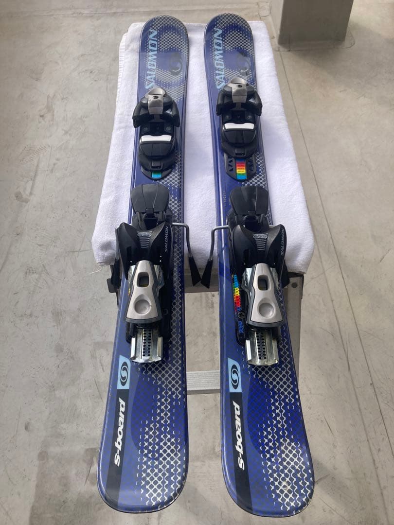 ショートスキー　(ファン)ボードと解放ビィンディング のセット　SALOMON青