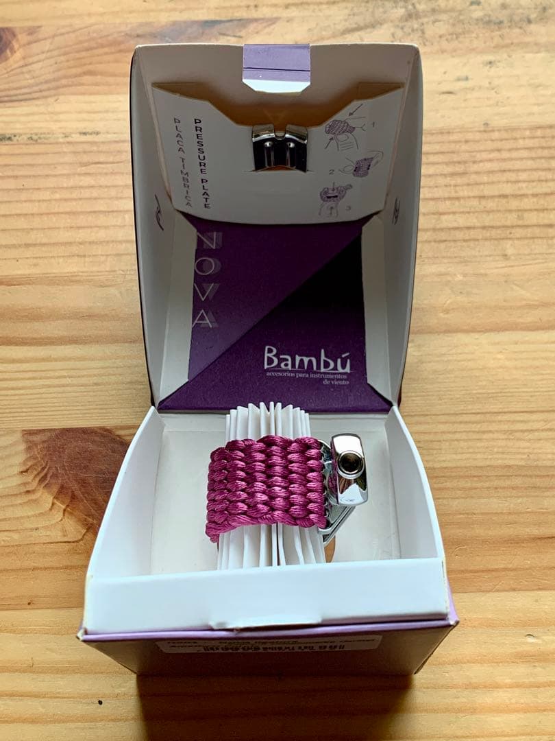 な*ん様 ソプラノサックス bambu NOVA ligature アメジストパ