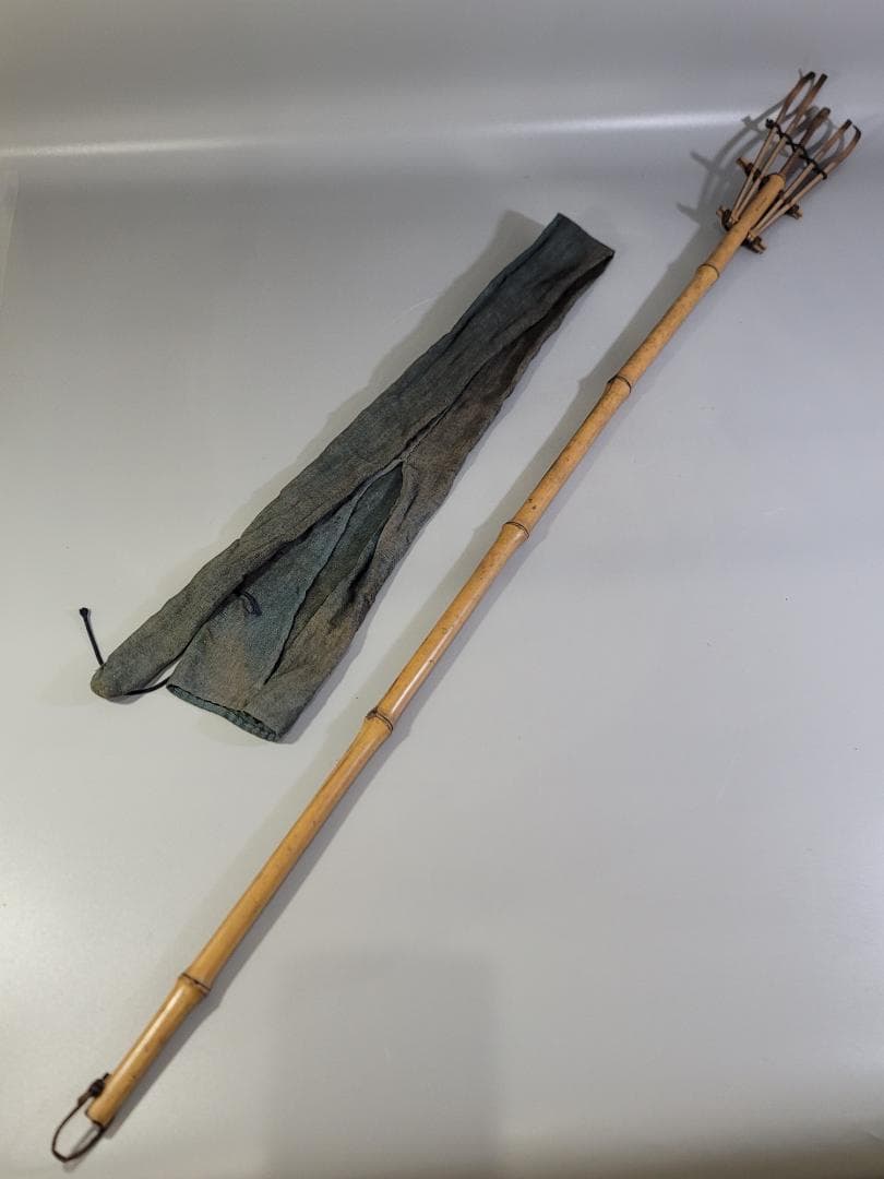 DT396 田辺竹雲斎造 熊手 柱掛 在銘