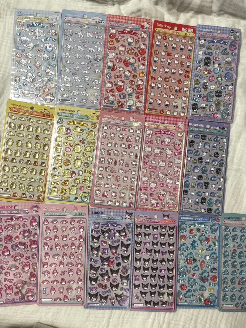 【正規品　新品未使用】サンリオボンボンドロップシール第二弾mini コンプリート
