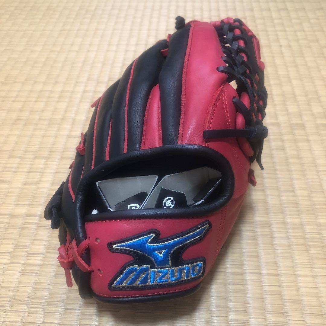 Mizuno Professional 5本指グローブ 赤黒
