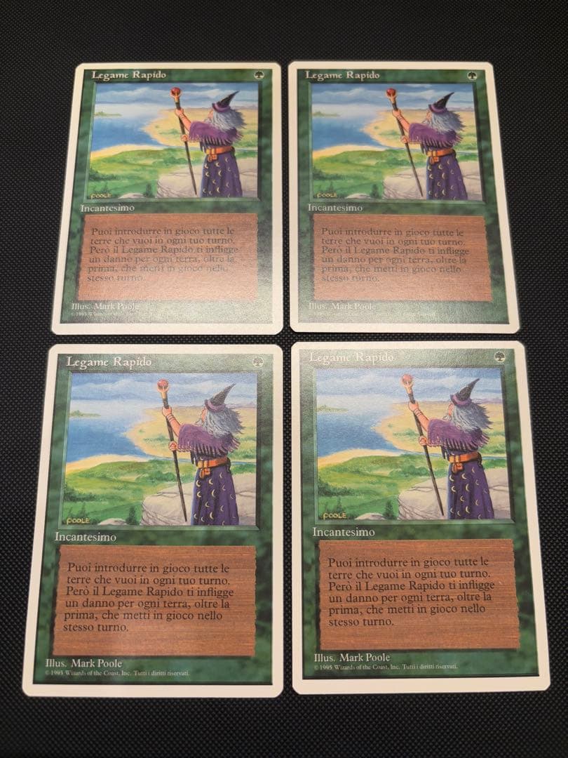 Fastbond 4枚セット 美品 再録禁止 MTGイタリア語