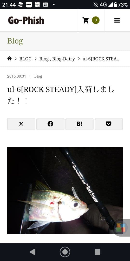 Go-Phish ul-6 [ROCK STEADY] 6フィートアジングロッド