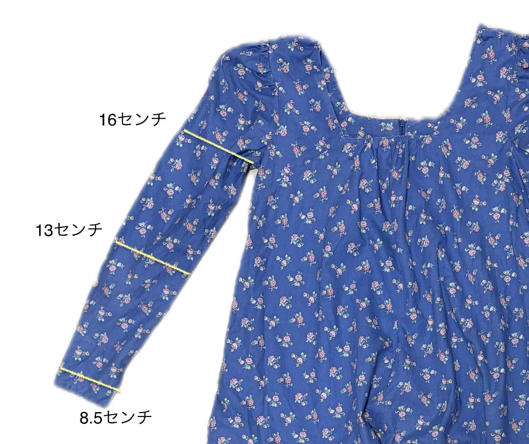 1980s ビンテージ ムームー ドレス 長袖