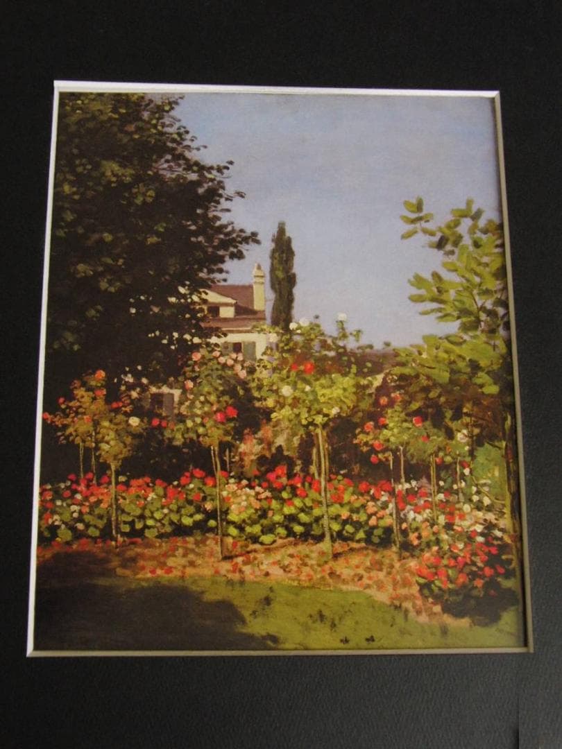 クロード・モネ、「Garden in Bloom」、厳選、希少大判画集・額装画