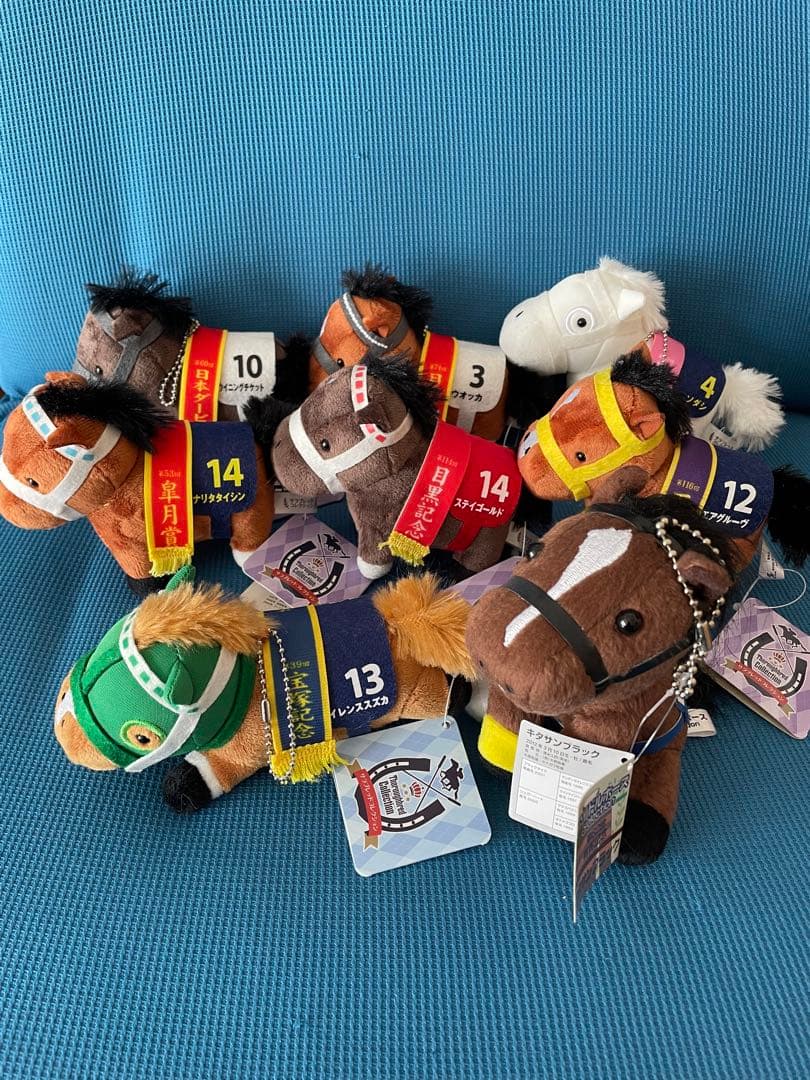 シュン　競走馬ぬいぐるみ 8体セット レースナンバー付き