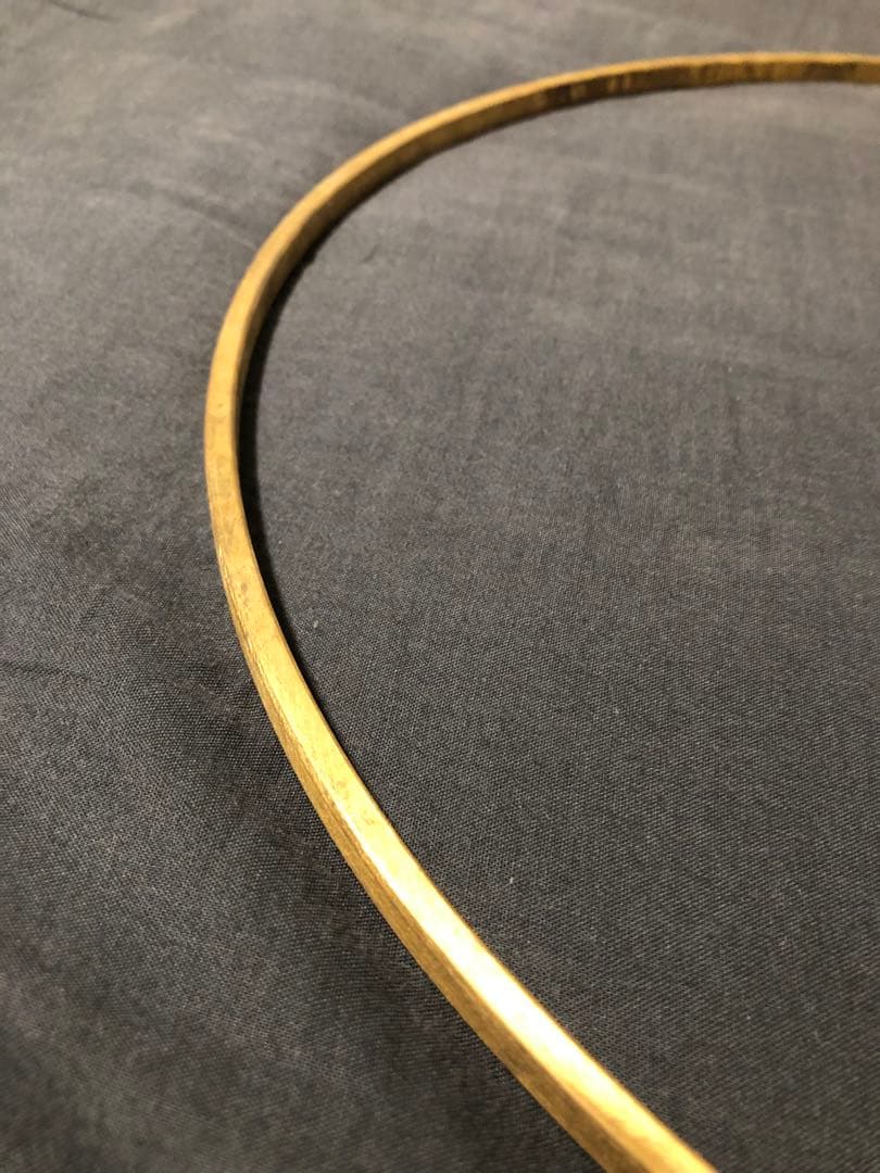 真鍮製Fresh Hoop スネアドラムヘッド本皮用　LITIK Tucker付