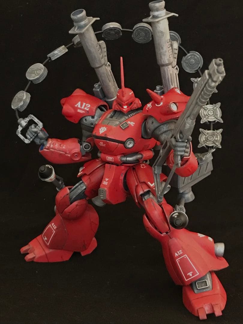 ガンプラ1/144赤いケンプファーHGモノアイLEDマグネット独立点灯ジャンク