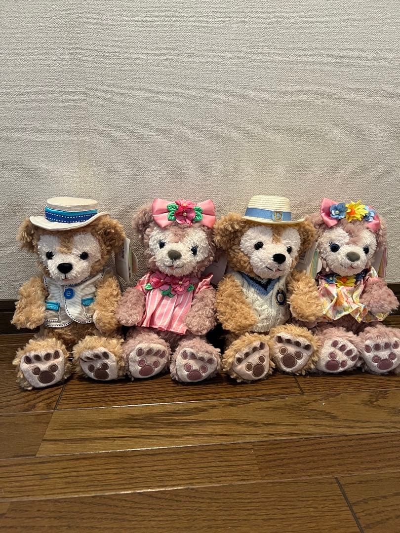ダッフィー　シェリーメイ　ぬいぐるみ　4体セット