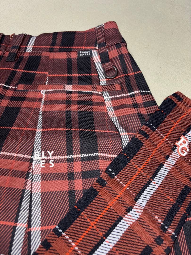（新品、美品）パーリーゲイツ 、グレンチェック柄シリーズ、2点セット、サイズ1
