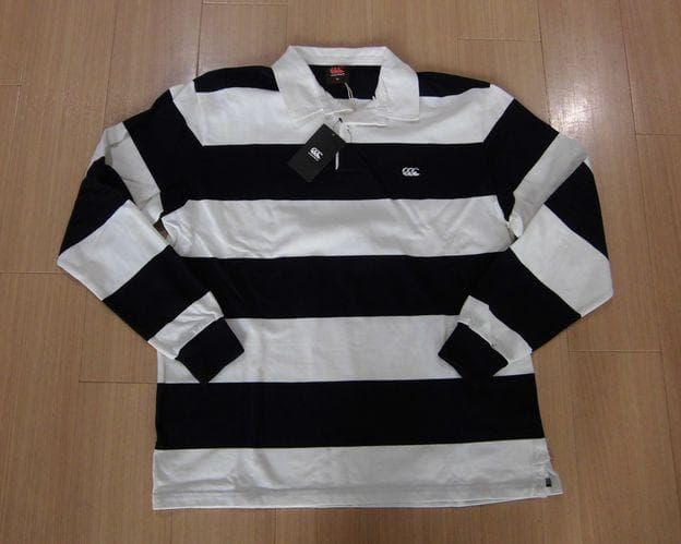新品未使用　CANTERBURY　カンタベリー　ストライプラグビージャージ　XL
