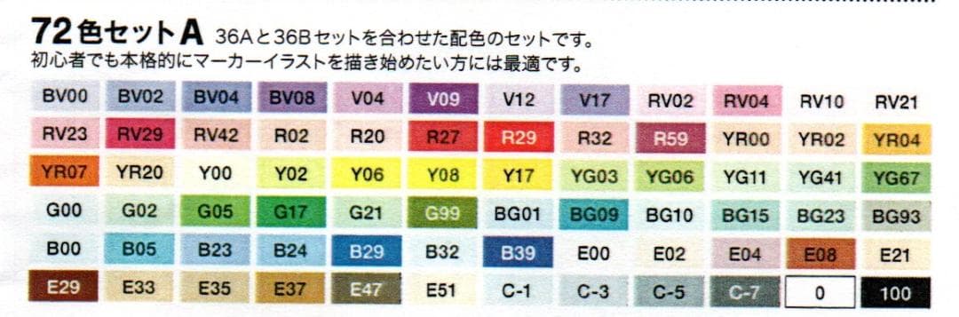コピックチャオ　72A　ケースなし　コピック
