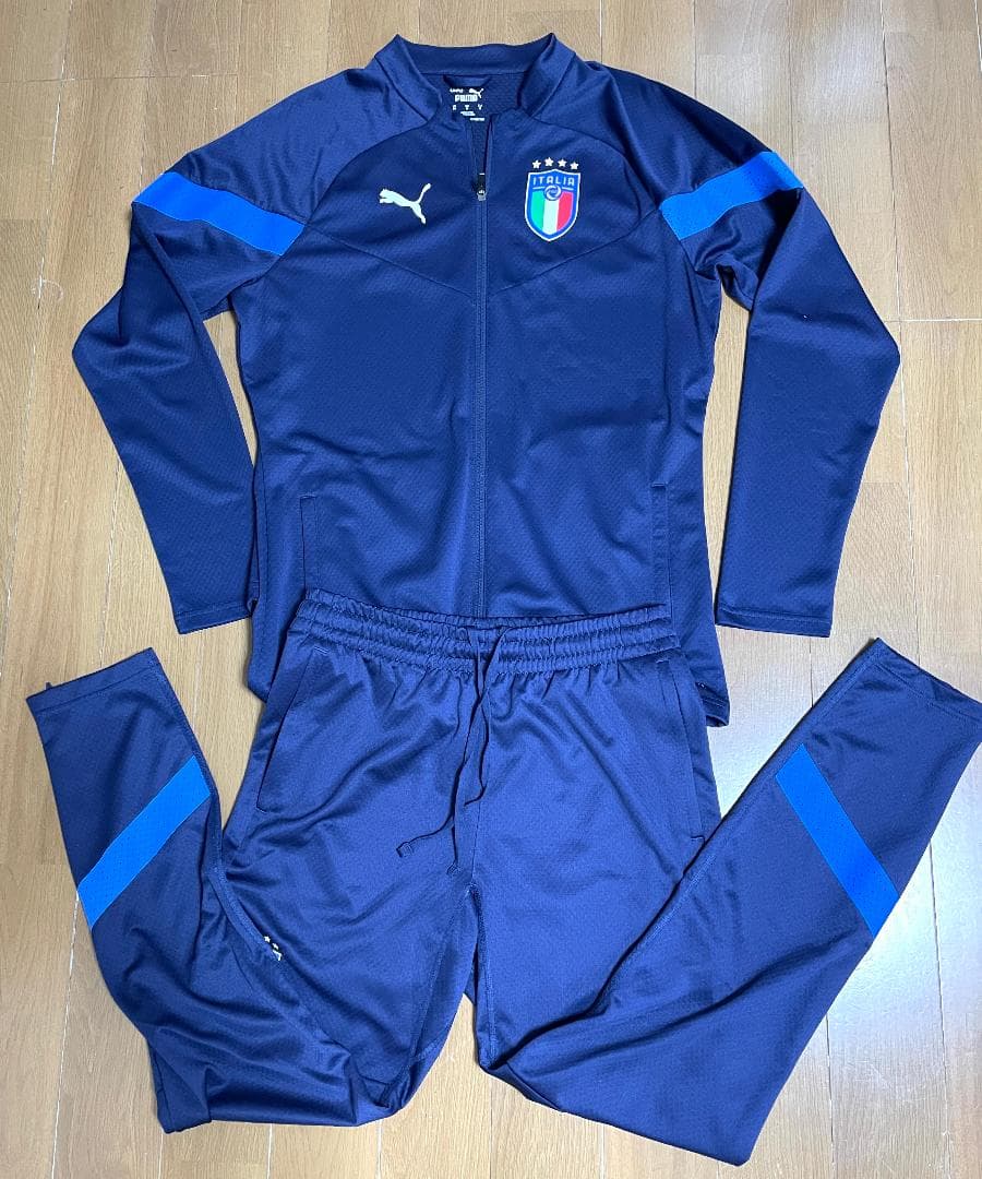 イタリア代表 2022 フルジップトレーニング上下 ネイビー 海外Ｍ 正規品