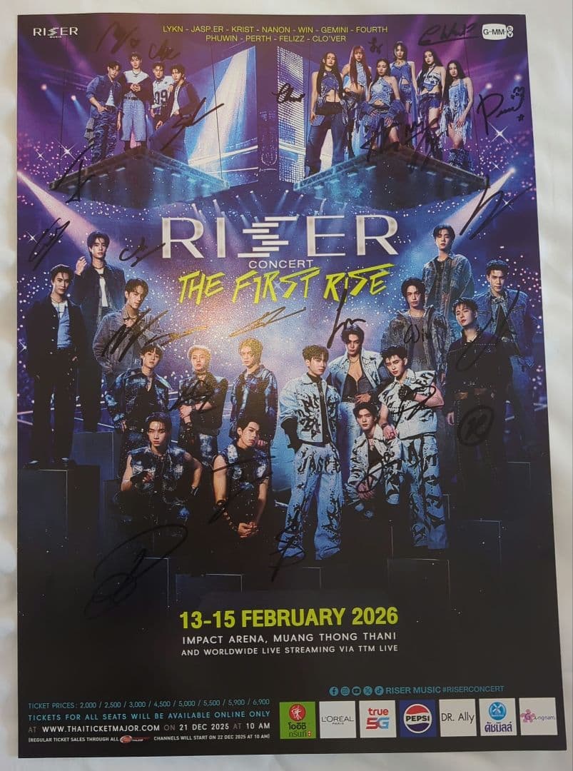 RISERCONCERT 直筆サイン入りポスター GMMTV