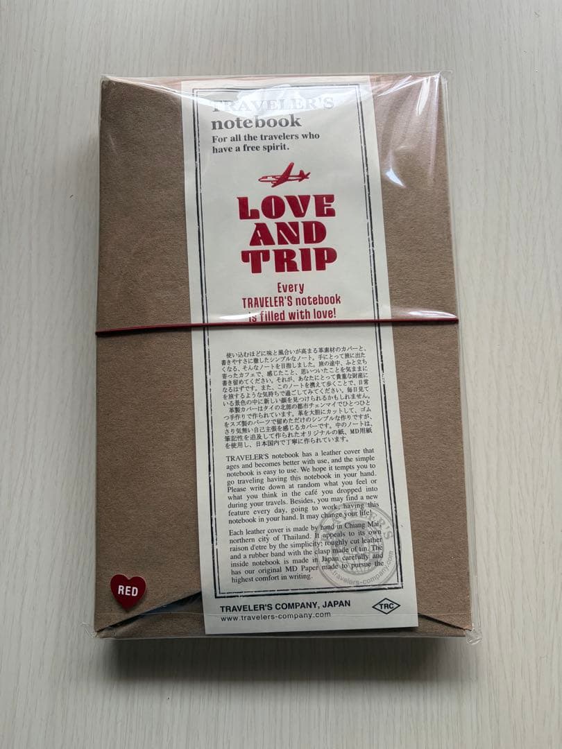 ノート・メモ帳 TRAVELER'S COMPANY LOVE AND TRIP RED
