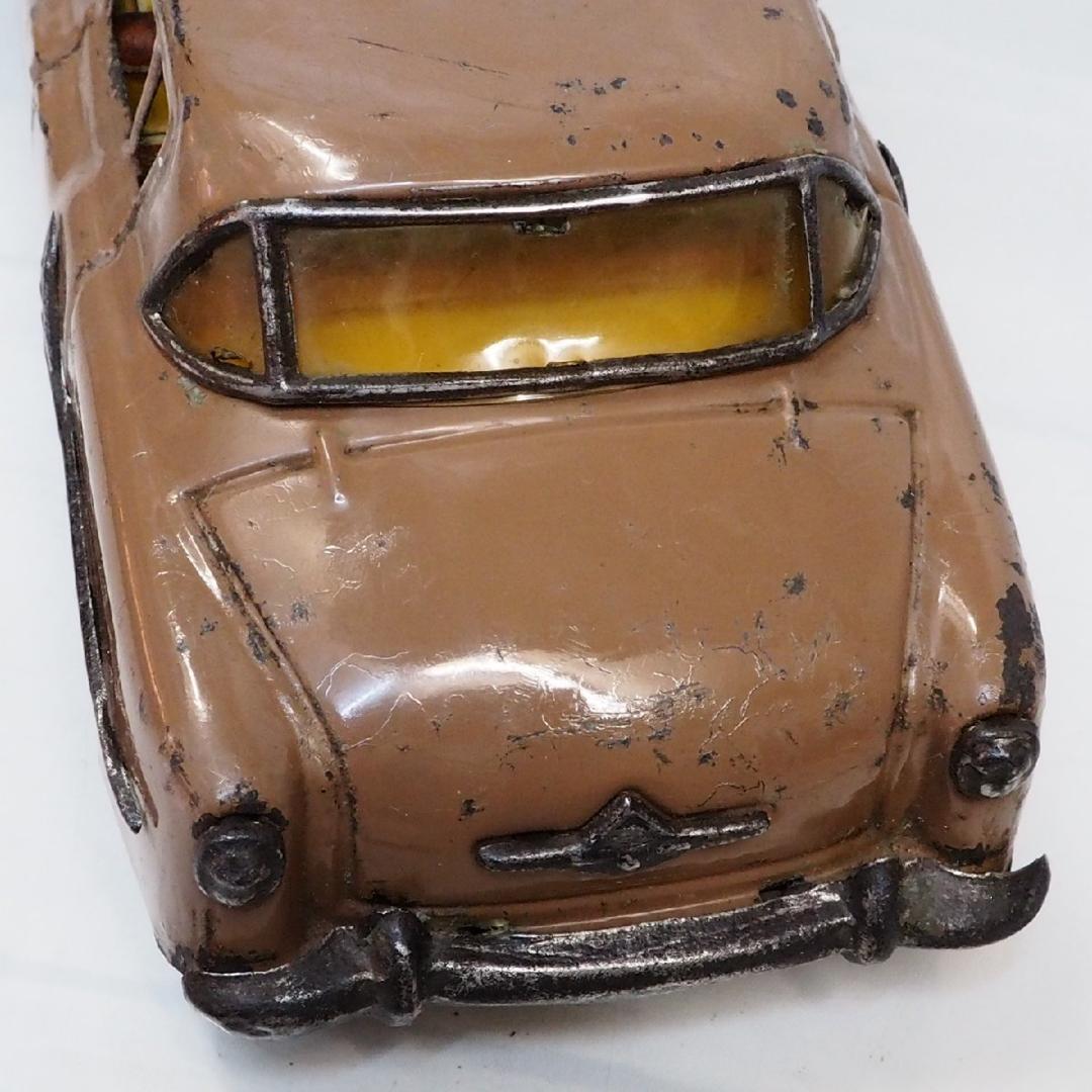 萬代屋【初代トヨペット クラウン薄茶】ブリキtin toy car自動車【箱無】