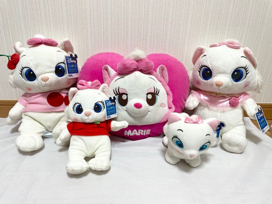 【未使用タグ付き】ディズニー マリーちゃん ぬいぐるみセット Marie 非売品