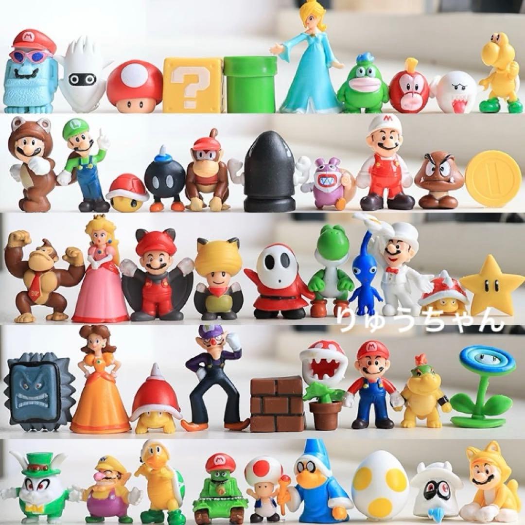 [新品] マリオ フィギュア 48体セット 1/3