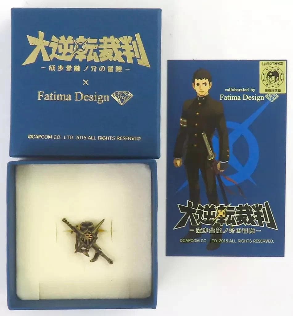 大逆転裁判 Fatima design コラボ ピンバッジ 逆転裁判 アクセサリ