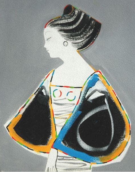 油絵 菅家令子 絵 絵画 インテリア F3-010411 人物 女性像