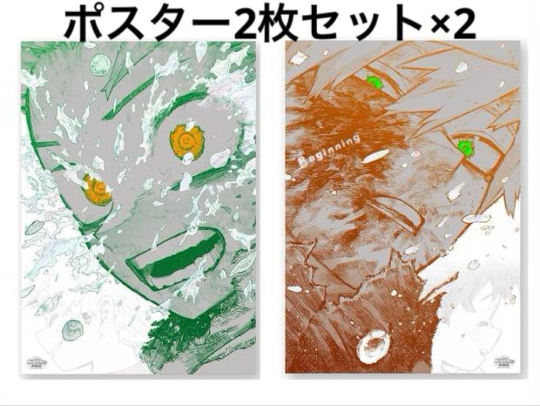僕のヒーローアカデミア 原画展 アートポスター 2本 緑谷出久 デク 爆豪勝己