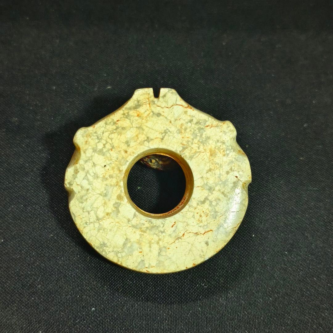 良渚玉琮 玉器 中国骨董 璧形玉佩 良渚文化 雕工璧 古美術 蒐集家放出 古玉