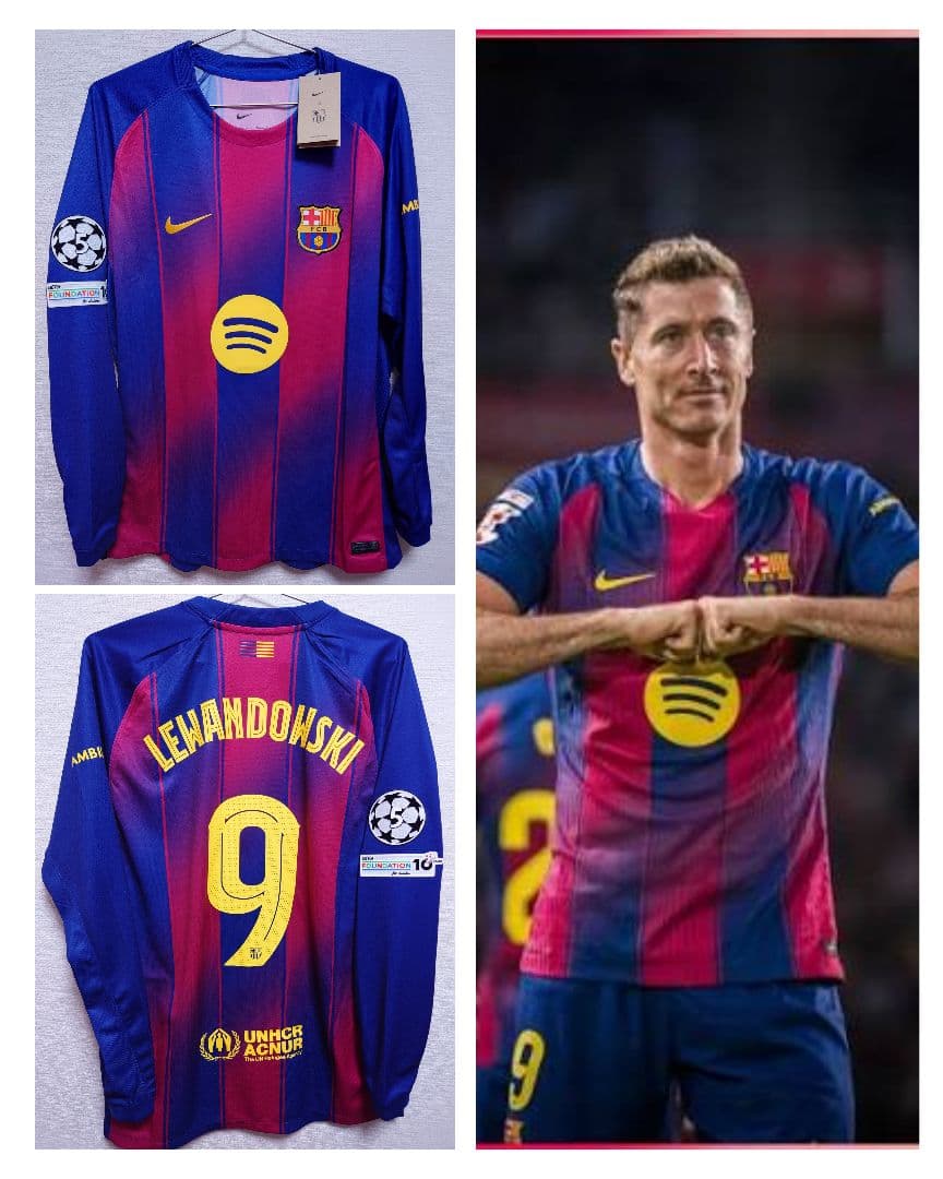NIKE　2025〜26 FCバルセロナ　レヴァンドフスキ　CL仕様