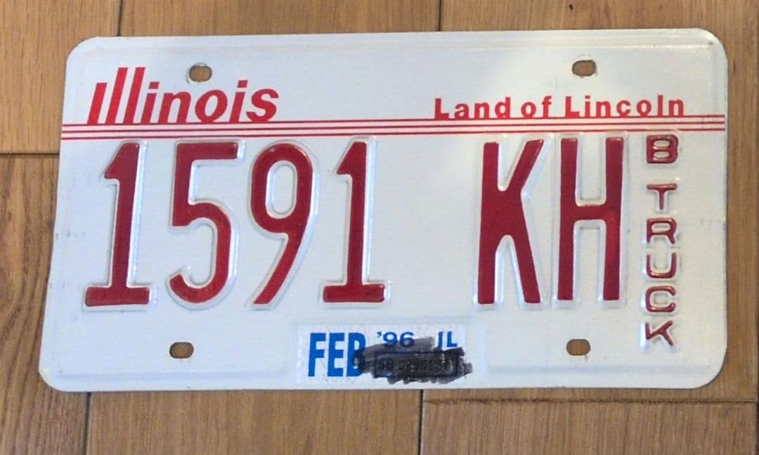 アメリカ 実物 ナンバープレート Illinois TRUCK ビンテージ