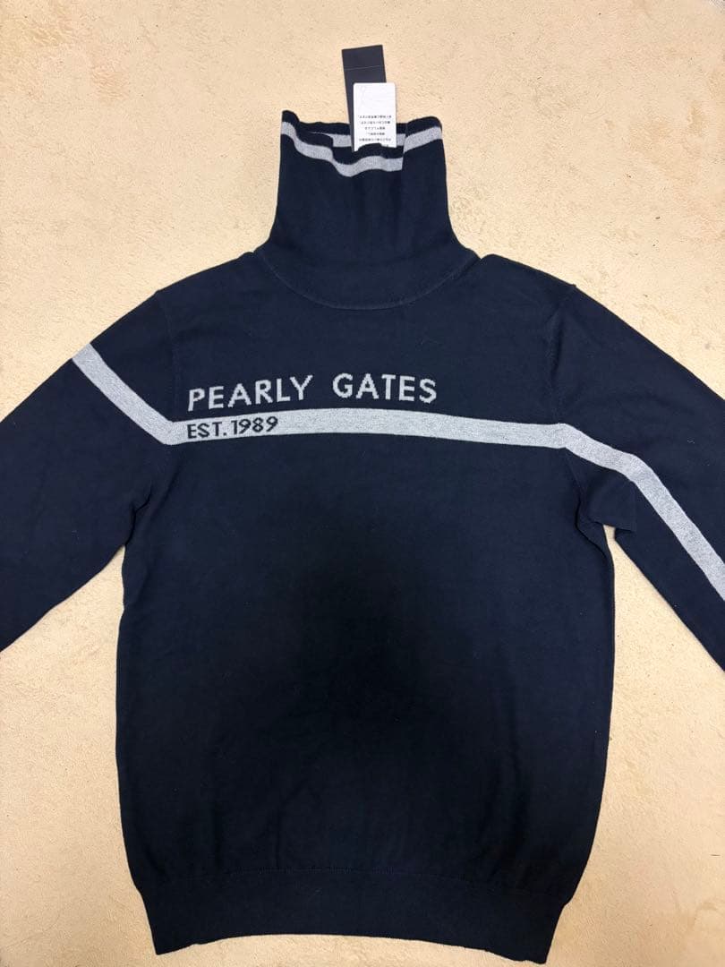 パーリーゲイツ　カシミヤタッチ天竺ハイネックセーター　新品未使用