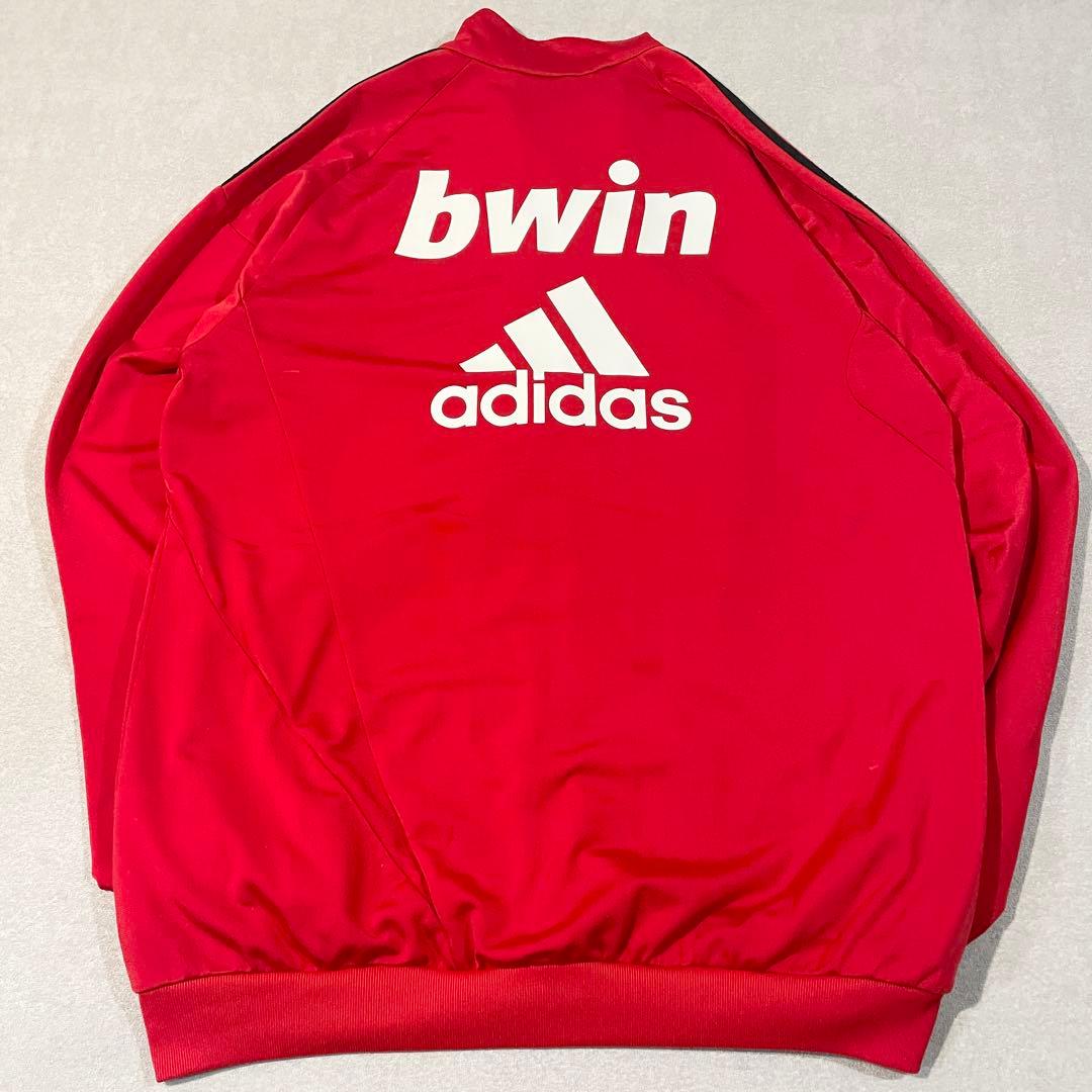 【希少・ビッグサイズ】adidas ACミラン トラックジャケットbwin 赤黒
