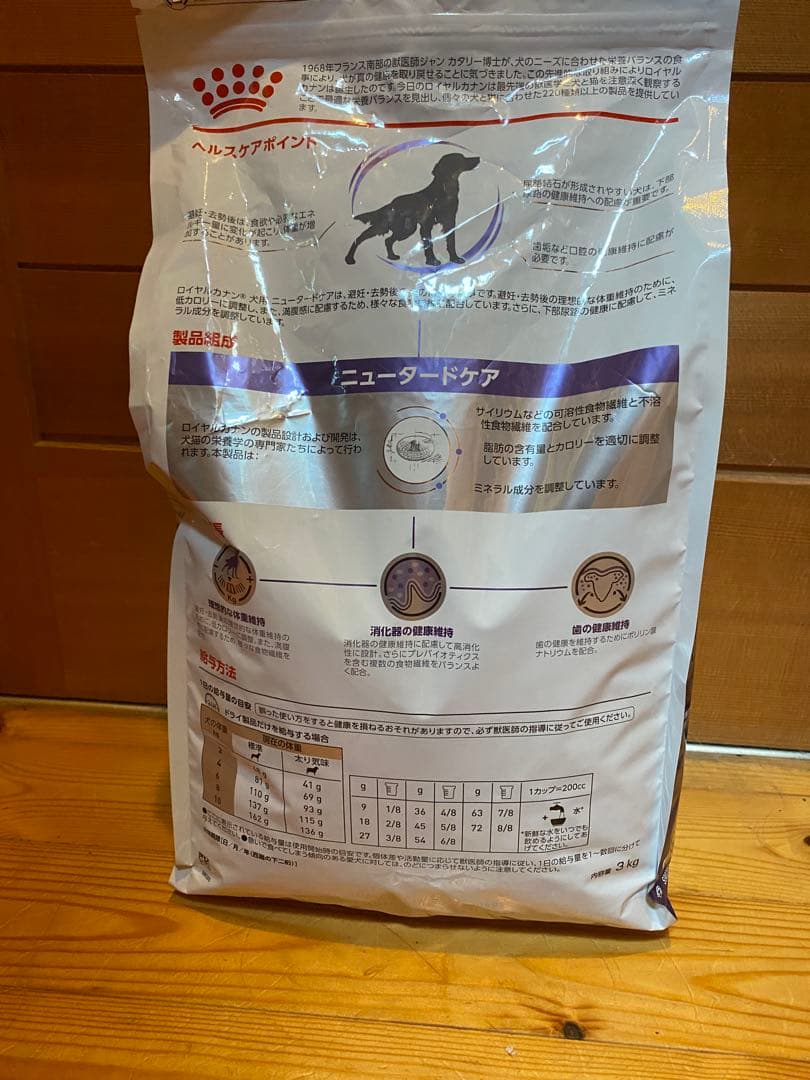 ロイヤルカナン ニュータードケア 犬用 3kg 1袋