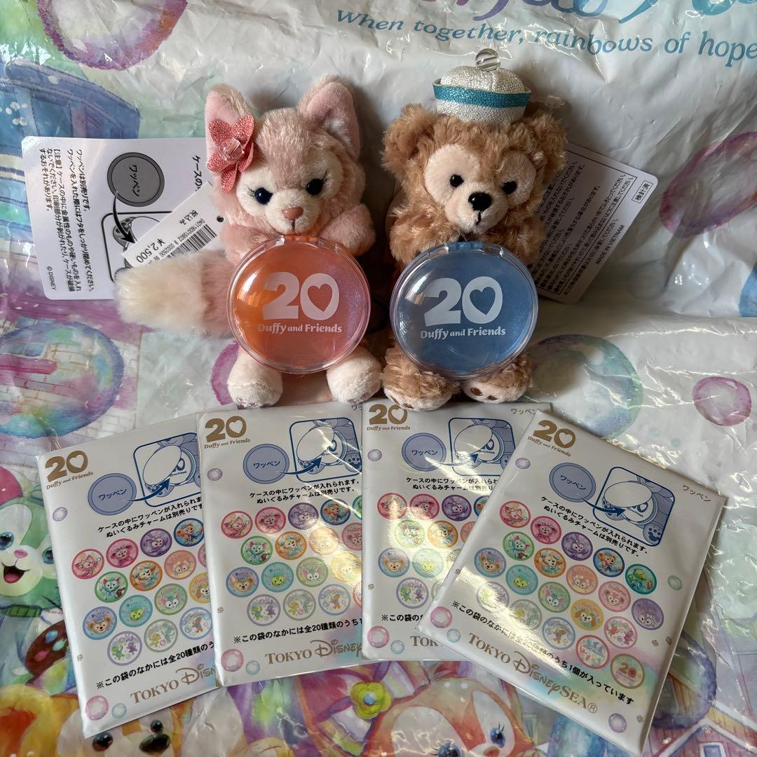 ダッフィー＆フレンズのカラフルハピネス　ぬいぐるみチャーム ワッペン