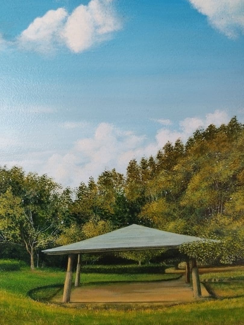油絵 風景画 写実画 原画 作者出品