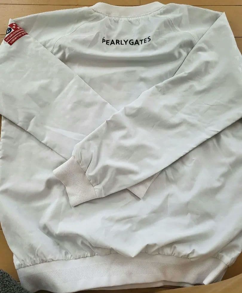 パーリーゲイツ スニード 白×ネイビー 蓄熱裏地 フロントロゴメンズ 6(XL)