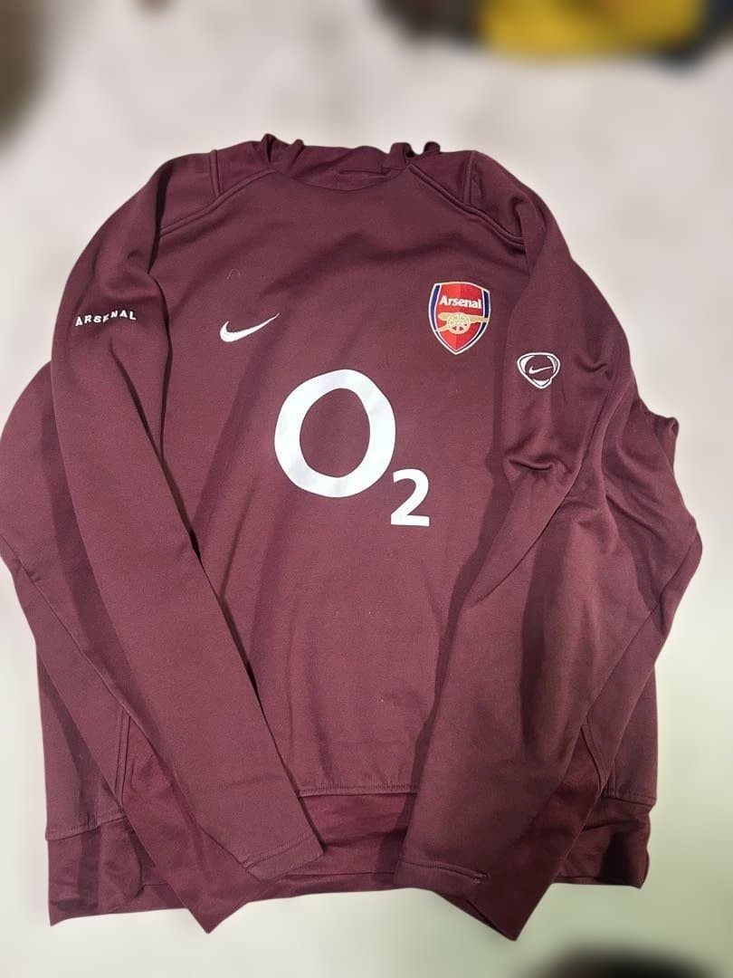 激レア Nike Arsenal O2 バーガンディ長袖スウェットXL