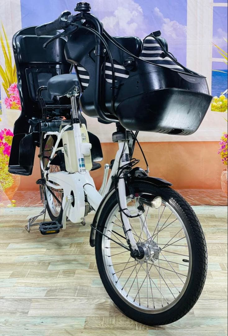 パナソニックギュット⭐️13AH！子供乗せ電動アシスト自転車Y2989