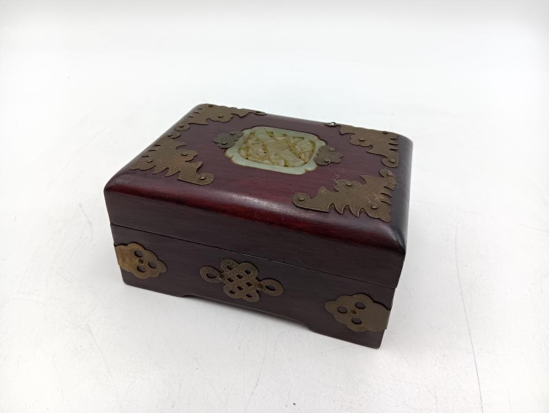 【超貴重】 中国 ヴィンテージ 小物入れ 木製 象嵌細工
