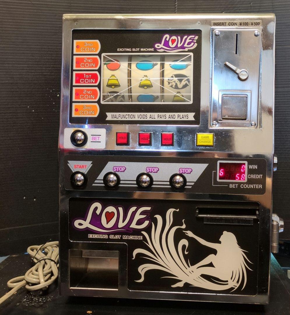 卓上ミニスロット「LOVEラブ」レトロゲーム機 卓上ゲーム レア希少 カギ無し
