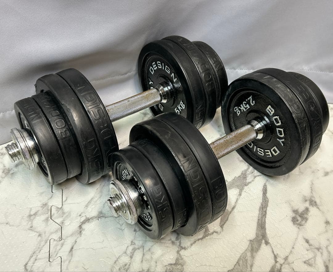 ボディデザイン　ラバー ダンベル　17.5キロ 2本セット　合計35キロ