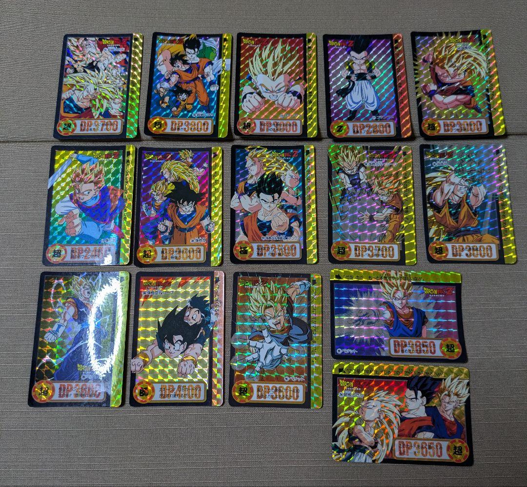 キラドラゴンボールZカードセット 15枚 1994.1995年物