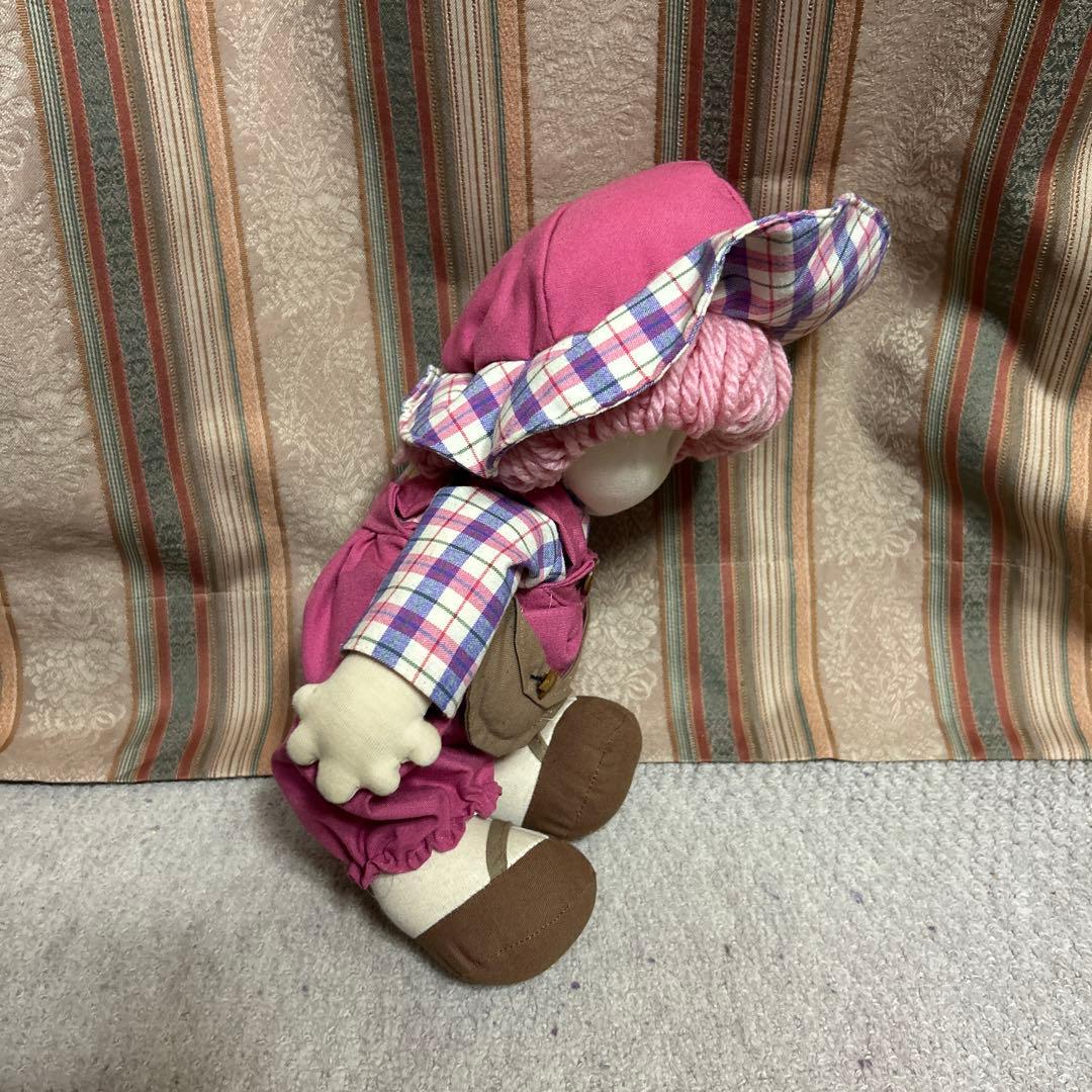 昭和 レトロ ぬいぐるみ 女の子 カラフル かわいい ピンク イエロー 3体