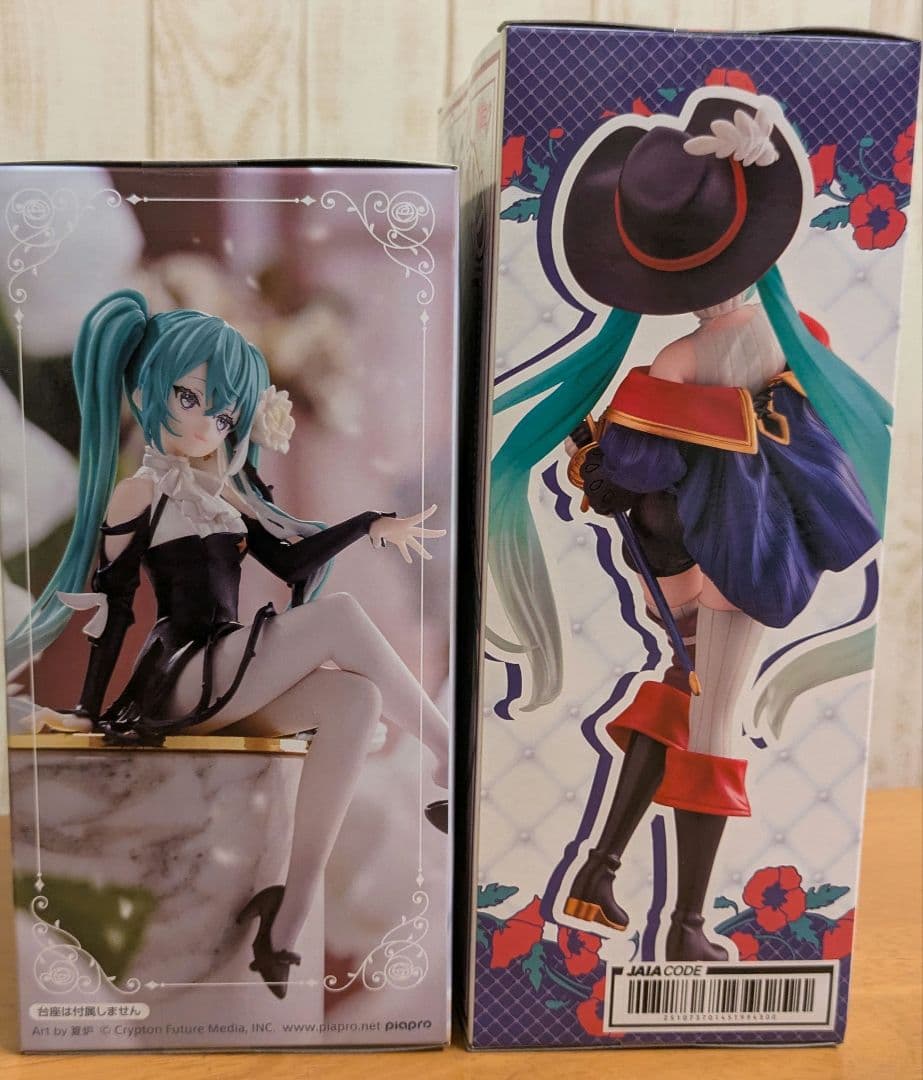 初音ミク　白薔薇　長靴を履いた猫　フィギュア8体セット