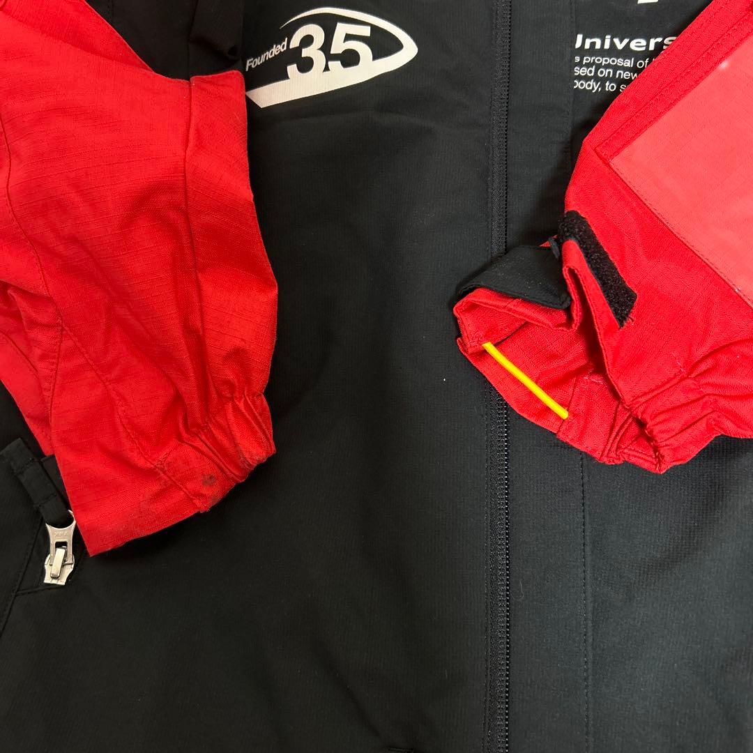 DESCENTE Move Sport 140 子ども用スキーウェア 黒/赤