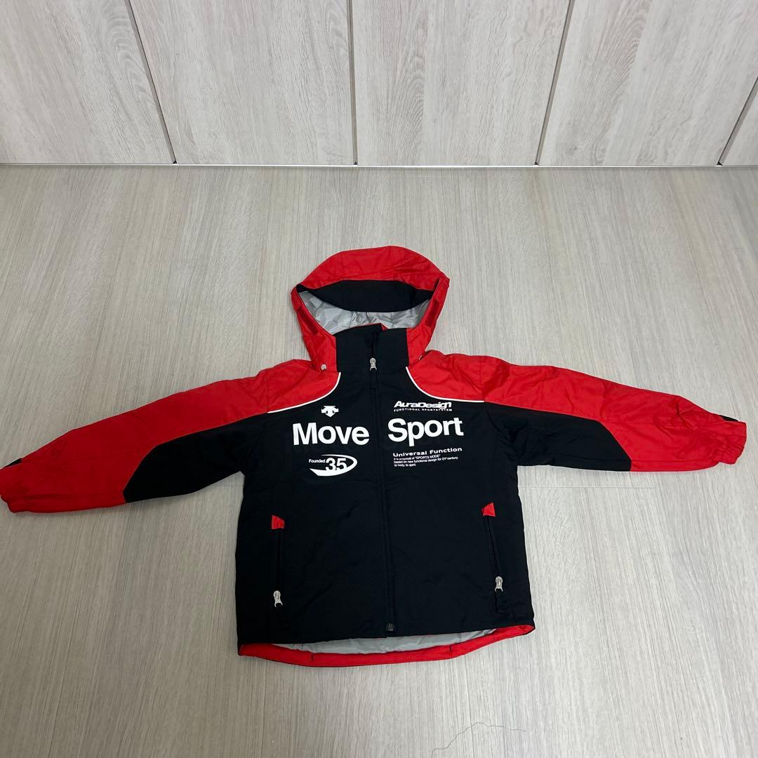 DESCENTE Move Sport 140 子ども用スキーウェア 黒/赤