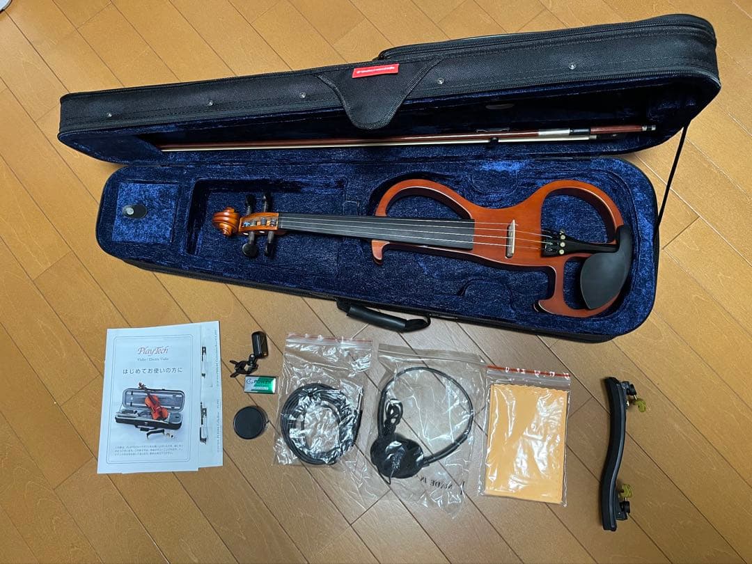 【中古】プレイテック電子バイオリンPSV100BR4/4サイズ