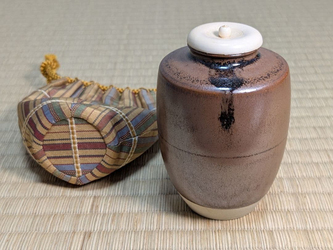 上野焼＆尾戸焼　肩衝茶入セット　熊谷光甫　土居庄次　２つセット