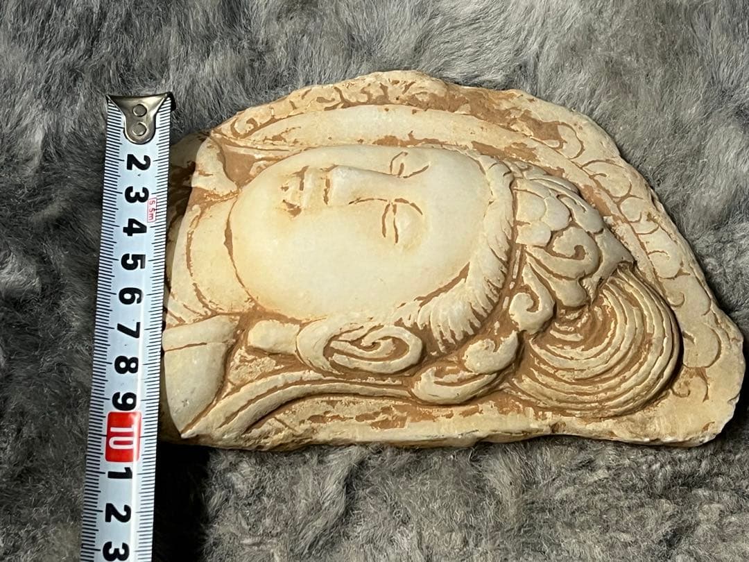 白玉　石　中国　万里長城　石彫刻 仏像 石造観音 仏頭 古美術 置物 彫刻