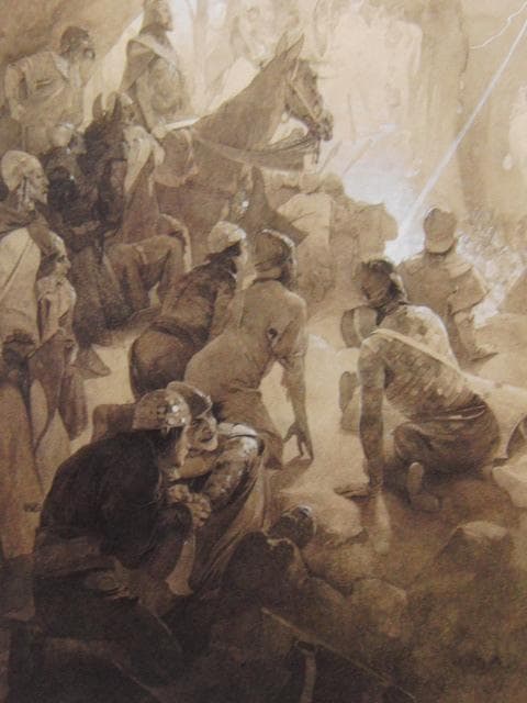 アルフォンス・ミュシャ、「スペイン史」の挿絵、下絵、希少な画集より